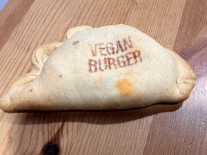 Beyond Burger and vegan cheese empanadas 😋  at Pasteleria Serra in Gandia