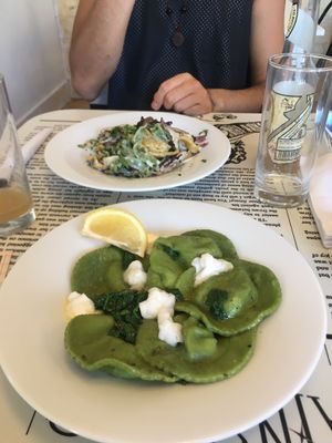 Spinach and ricotta  at Antonio's Kitchen in East London