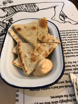 Rosemary piadina bread at Antonio's Kitchen in East London