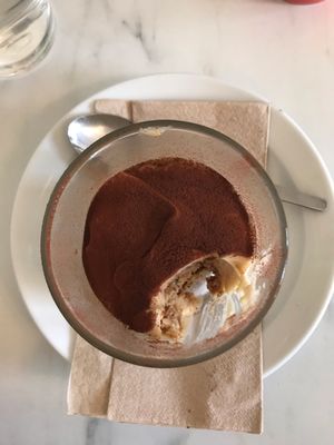 The tiramisu is not for sharing :) at Antonio's Kitchen in East London