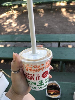 Chocolate small milkshake  at Next Level Burger - Potrero Hill in San Francisco