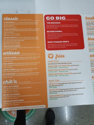 Menu at Next Level Burger - Potrero Hill in San Francisco