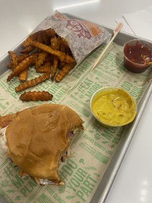 Digging In - Close-Up while Listening to Doble P 😛🎶  at Next Level Burger - Potrero Hill in San Francisco