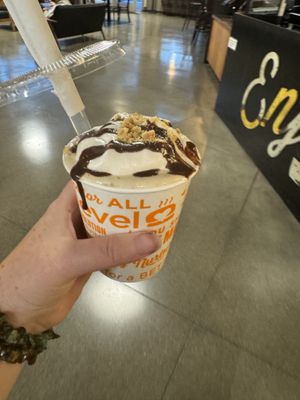 Organic peanut butter cup shake   at Next Level Burger - Potrero Hill in San Francisco