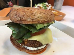 Signature burger at Next Level Burger - Potrero Hill in San Francisco