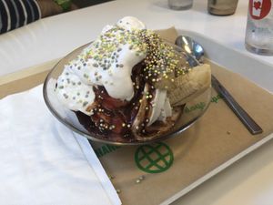 Banana split  at Next Level Burger - Potrero Hill in San Francisco