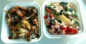 Beyond Ballpark Dog and Veggie Brat with Chz at Next Level Burger - Potrero Hill in San Francisco