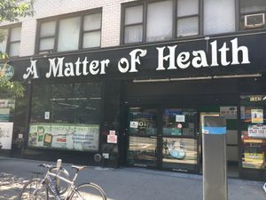 Front of store at A Matter of Health - 1st Ave in New York City