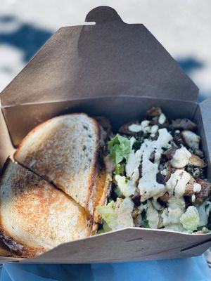Reuben and chicken caesar salad at Sweetpea Baking Company in Portland