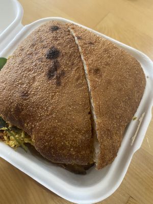 Breakfast sammie  at Sweetpea Baking Company in Portland