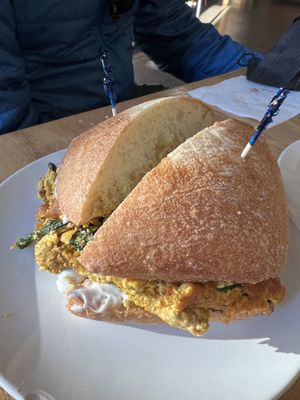 Breakfast sandwich!  at Sweetpea Baking Company in Portland