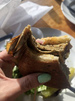 Sandwich close up  at Sweetpea Baking Company in Portland