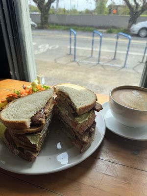 vegan club sandwich   at Sweetpea Baking Company in Portland
