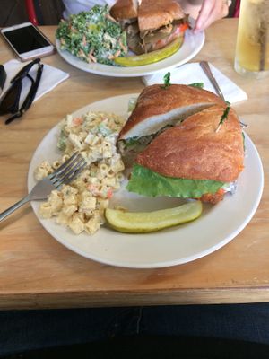Chink salad w/ macaroni salad  at Sweetpea Baking Company in Portland