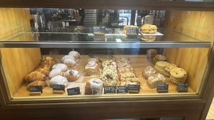 main pastry case at Sweetpea Baking Company in Portland