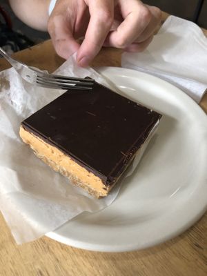 AMAZING chocolate peanut butter bar at Sweetpea Baking Company in Portland