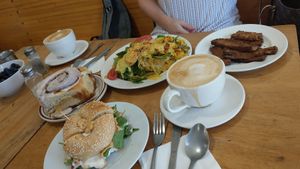 Breakfast, two tables needed at Sweetpea Baking Company in Portland