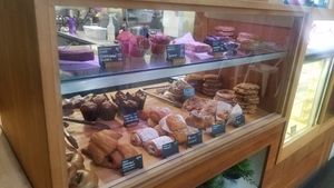 display case at Sweetpea Baking Company in Portland