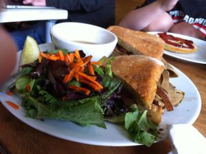 Vegan 'beef' dip. It had a clever name. Of course I don't remember what it was. at Sweetpea Baking Company in Portland
