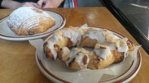 Almond Ring and Pan Au Chocolate at Sweetpea Baking Company in Portland