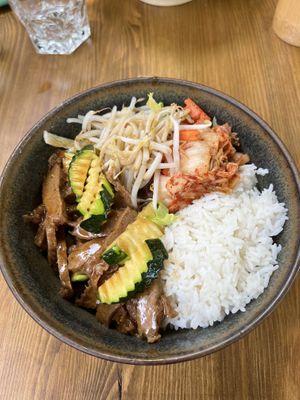 Vegan Beef Bowl   at Le's Cyclo in Potsdam