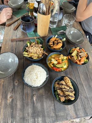 Vegan surprise plater   at Le's Cyclo in Potsdam