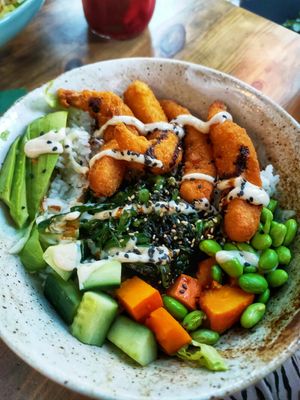 Shrimp"less" Bowl at Le's Cyclo in Potsdam