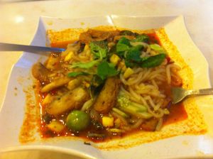 Vegan Curry Laksa. at Cameleon Vegetarian Bean Curd in Kuala Lumpur