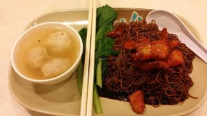wantan mee at Cameleon Vegetarian Bean Curd in Kuala Lumpur