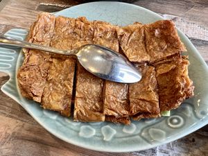 Tofu mock meat dish   at Cameleon Vegetarian Bean Curd in Kuala Lumpur