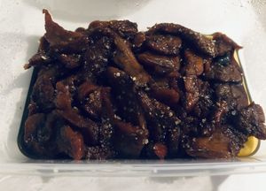 BBQ charsiew pork  at Cameleon Vegetarian Bean Curd in Kuala Lumpur