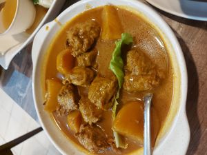 Mutton curry at Cameleon Vegetarian Bean Curd in Kuala Lumpur