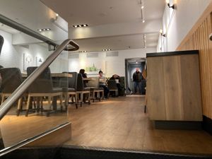 Upstairs seating at Pret A Manger - Union Square in New York City