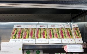 Vegan sandwhiches at Pret A Manger - Union Square in New York City