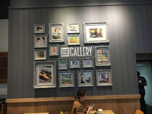 artwork inside at Pret A Manger - 36th and 5th in New York City