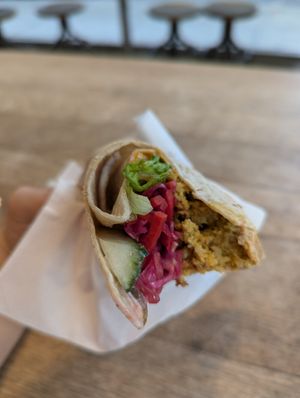 Falafel hummus wrap at Pret A Manger - 36th and 5th in New York City