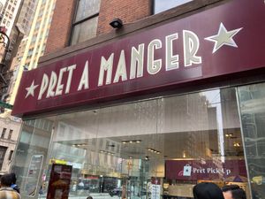Sign for store at Pret A Manger - 38th and 6th in New York City