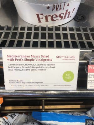 Mediterranean mezze salad   at Pret A Manger - 39th and 8th in New York City