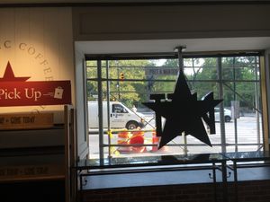 Inside of Pret A Manger--looking out into Central Park (Central Park South) at Pret A Manger - Central Park in New York City