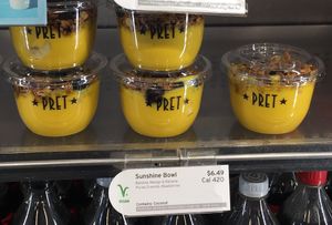 Vegan fruit cup at Pret A Manger - Park Ave in New York City