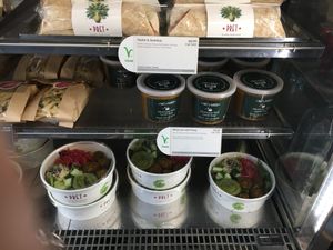 Vegan wrap, soup, and salad at Pret A Manger - Park Ave in New York City
