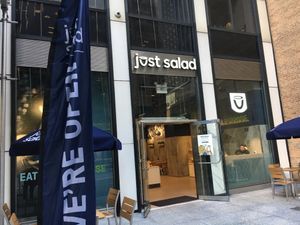 Around the corner is Just Salad, where the food is better at Pret A Manger - 6th Ave in New York City