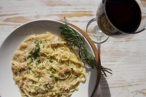 House Man Alfredo pasta at G's Pizza - Howard Ave in New Orleans