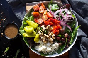 Our Greek Salad at G's Pizza - Howard Ave in New Orleans