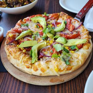 10' Vegan Rainbow pizza at G's Pizza - Howard Ave in New Orleans