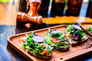 Salmon avocado toast at G's Pizza - Howard Ave in New Orleans