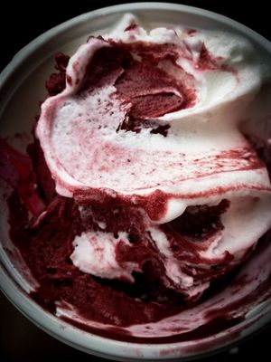 Extremely fluffy ice cream! at Gelateria Happy Ice in Merano