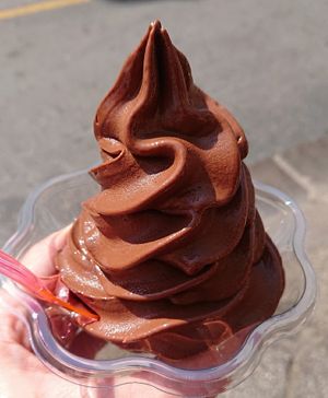 Vegan soft ice with stevia at Gelateria Happy Ice in Merano