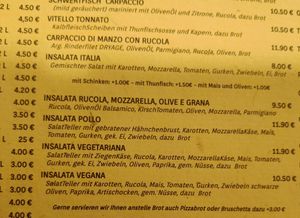 Insalata Vegana at Gran Sasso Pizzeria in Bingen Am Rhein