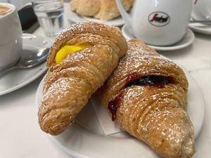 Brioche crema e marmellata ai frutti rossi   at Antico Caffe Scaletto in Bologna